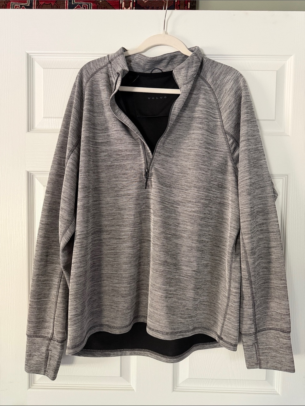 Volvo Men's Lightweight Gray Quarter-Zip Shirt Jacket